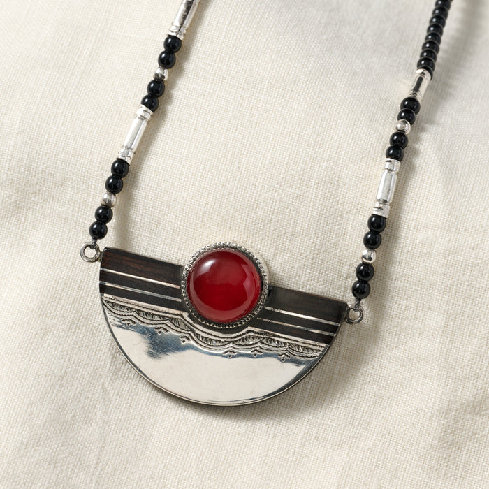 Amellal Tuareg Silver Pendant Necklace - Ten Thousand Villages 1