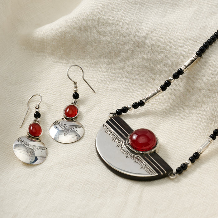 Amellal Tuareg Silver Drop Earrings - Ten Thousand Villages 4