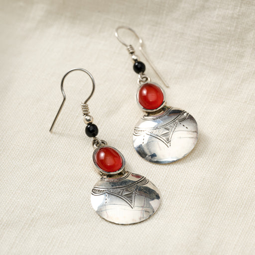 Amellal Tuareg Silver Drop Earrings