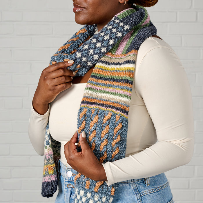 Amba Color Block Wool Scarf - Ten Thousand Villages 3