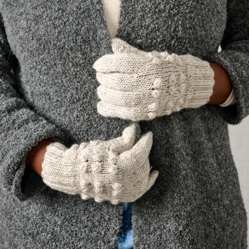 Ivory Knobby Wool Gloves - Ten Thousand Villages