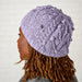 Purple Flowers Cable Knit Hat - Ten Thousand Villages