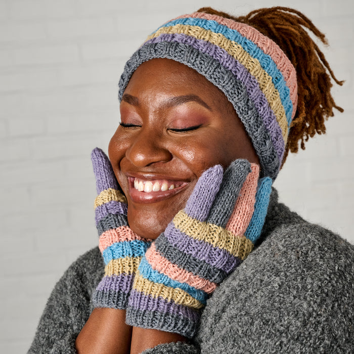 Pastel Stripes Wool Gloves - Ten Thousand Villages 2