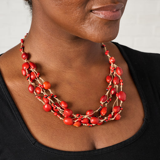 Vyna Multistrand Seed Necklace