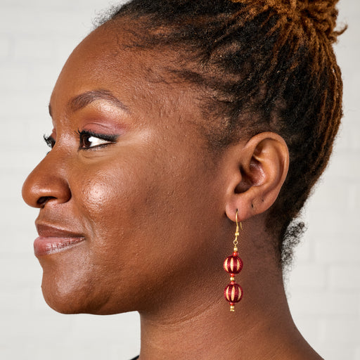 Oris Wrapped Wood Drop Earrings - Ten Thousand Villages