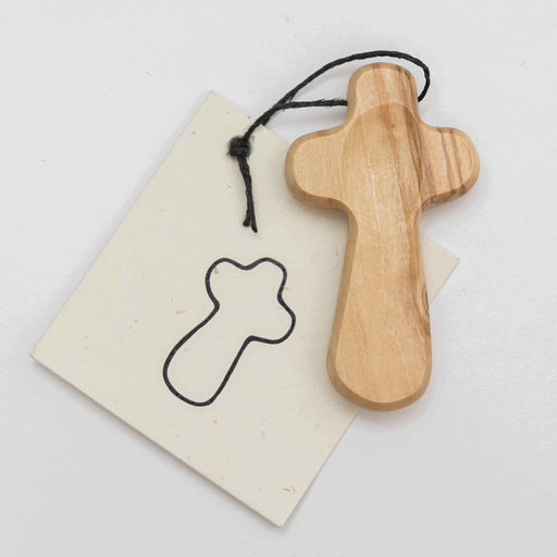 Duea Olive Wood Pocket Prayer Cross