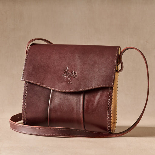 Kala Leather & Olive Wood Crossbody Bag