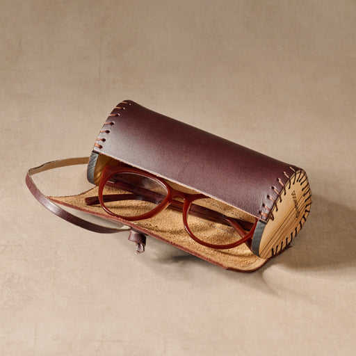 Asif Leather & Olive Wood Eyeglass Case - Ten Thousand Villages