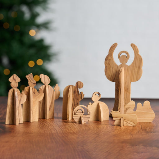 Collapsible Olive Wood Nativity