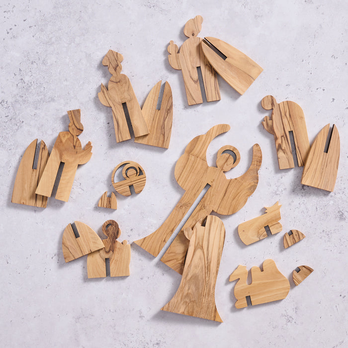 Collapsible Olive Wood Nativity - Ten Thousand Villages 5