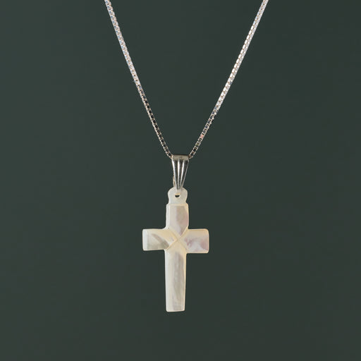 Mother of Pearl Cross Pendant Necklace - Ten Thousand Villages