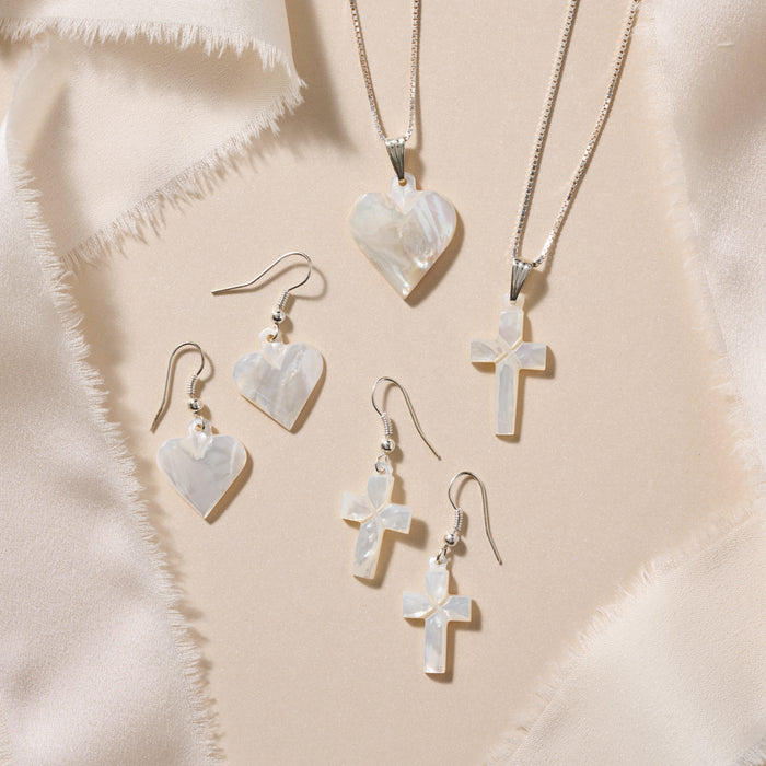 Mother of Pearl Cross Pendant Necklace - Ten Thousand Villages 3