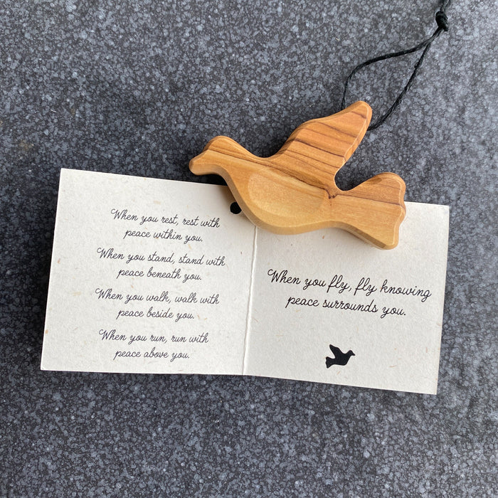 Olive Wood Pocket Peace Dove - Ten Thousand Villages 3