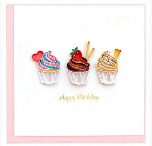 Quilled Cupcakes Birthday Card - Ten Thousand Villages 1