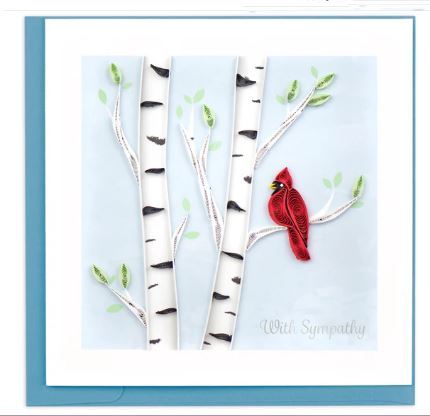 Quilled Cardinal Sympathy Card - Ten Thousand Villages 1