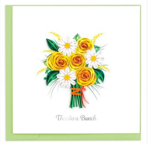 Quilled Bouquet Thank You Card