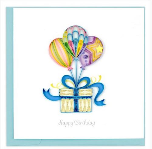 Quilled Balloon Birthday Card