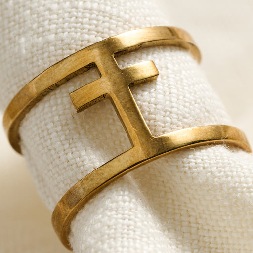 Brass Bombshell Cross Ring - Ten Thousand Villages