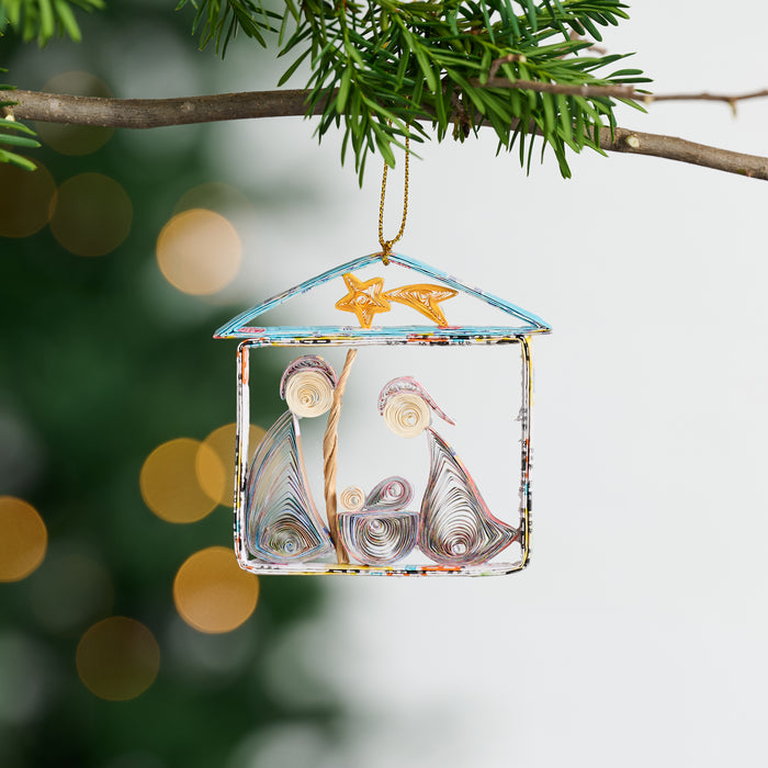 Quilled Nativity Ornament - Ten Thousand Villages 1