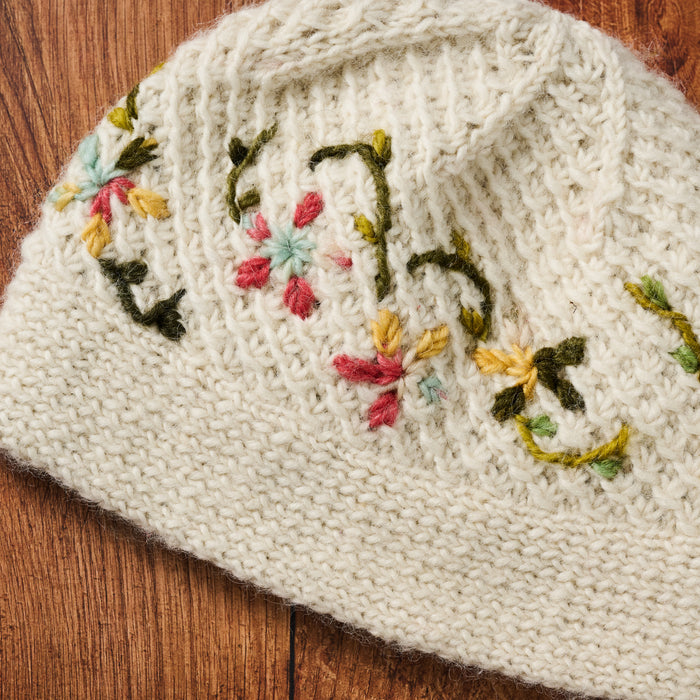 Blissful Flowers Embroidered Hat - Ten Thousand Villages 5