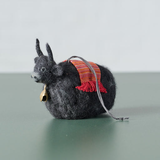 Felted Wool Yak Ornament