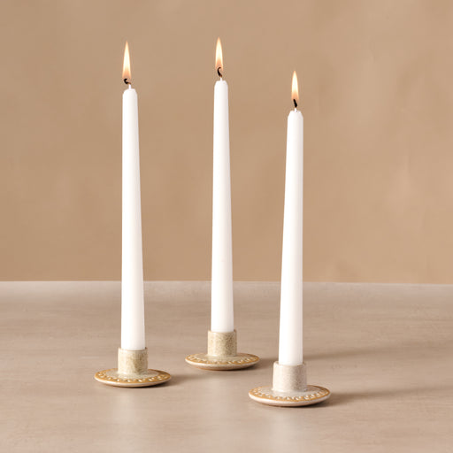 Tidal Etched Ceramic Candle Holder - Ten Thousand Villages