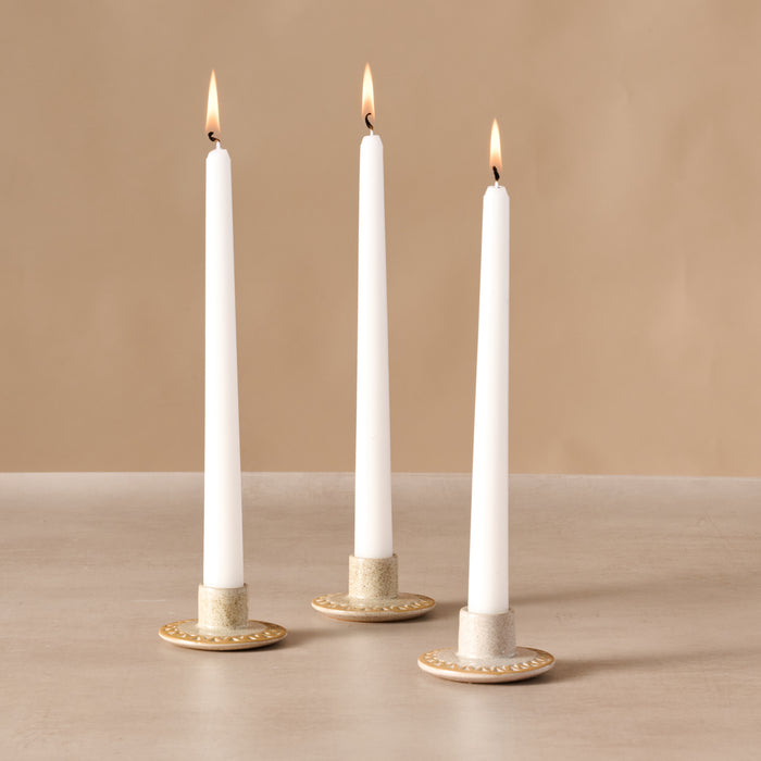 Tidal Etched Ceramic Candle Holder - Ten Thousand Villages 2