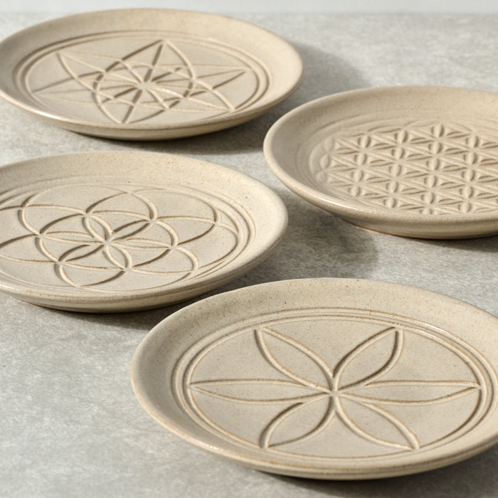 Sacred Geometry Appetizer Plates - Set of 4 - Ten Thousand Villages 3