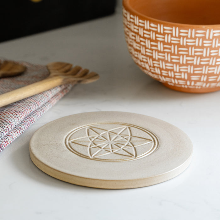 Sacred Geometry Ceramic Trivet - Ten Thousand Villages 1