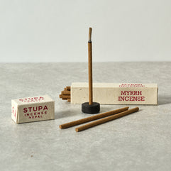 Myrrh Incense Sticks & Holder - Set of 15