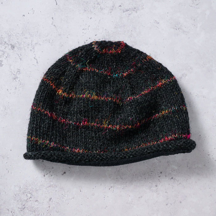 Striped Recycled Wool Knit Hat - Ten Thousand Villages 1