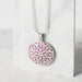 Etched Silver & Purple Medallion Pendant Necklace - Ten Thousand Villages