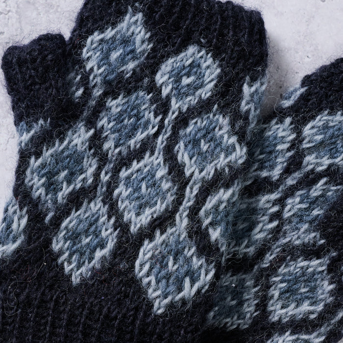 Winter Night Wool Wrist Warmers - Ten Thousand Villages 3