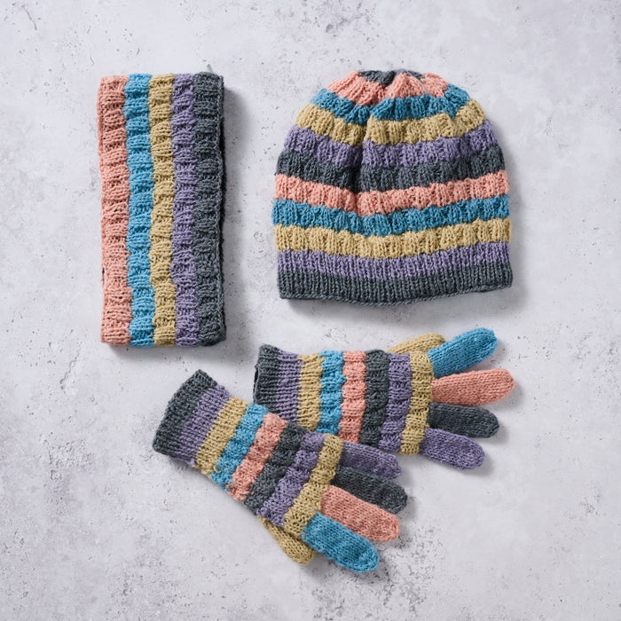 Pastel Stripes Wool Gloves - Ten Thousand Villages 5