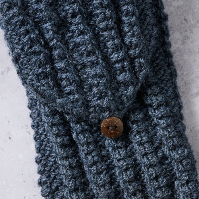 Winter Sky Ribbed Wool Convertible Mittens - Ten Thousand Villages 4