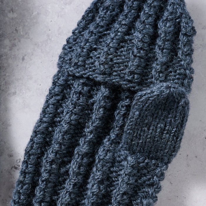 Winter Sky Ribbed Wool Convertible Mittens - Ten Thousand Villages 5