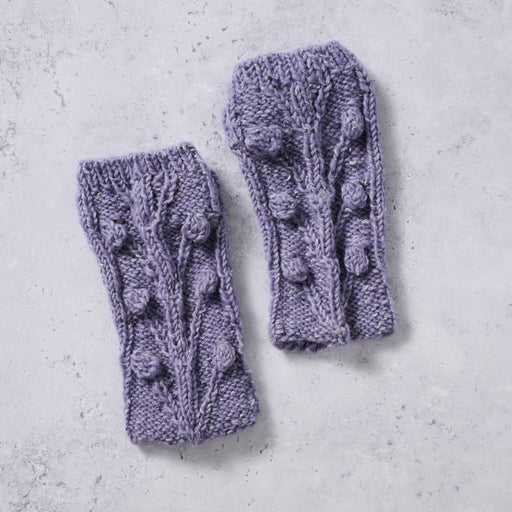 Purple Cable Knit Wrist Warmers - Ten Thousand Villages