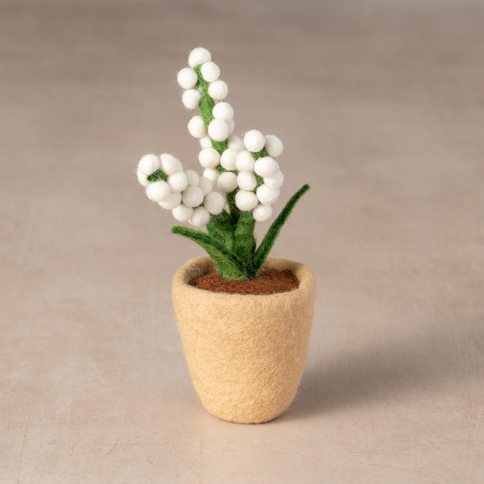 Felted Flower Pot - Baby's Breath - Ten Thousand Villages 1