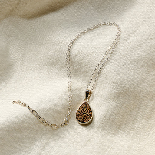 Carved Gourd Teardrop Pendant Necklace - Ten Thousand Villages