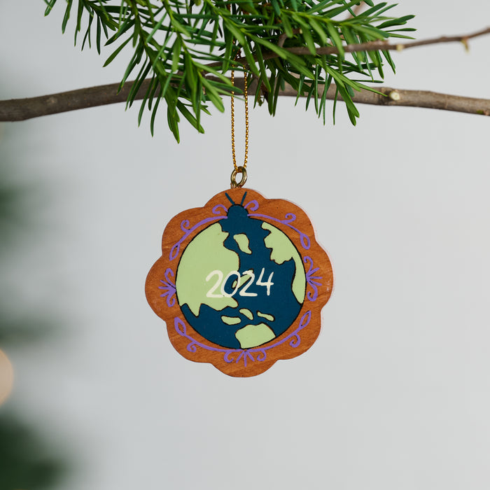 Peace On Earth Globe Ornament - Collectible 2024 4