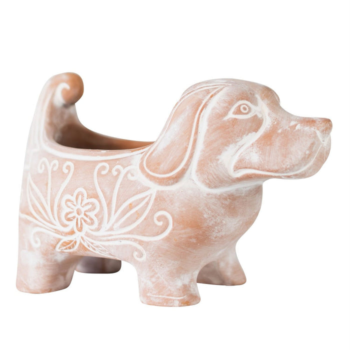 Terracotta Dog Planter 4