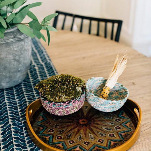 Swirling Sari Basket - Ten Thousand Villages