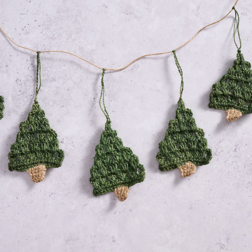 Holly Jolly Trees Crochet Garland