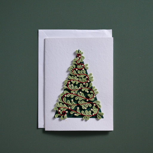 Quilled Trimmed Tree Christmas Card