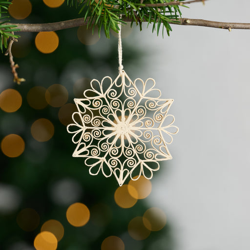 Quilled Cream Snowflake Ornament