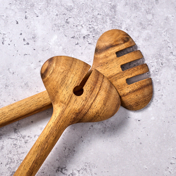 Albesia Wood Salad Servers - Ten Thousand Villages 3