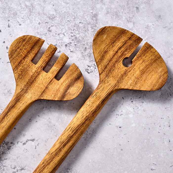 Albesia Wood Salad Servers - Ten Thousand Villages 4