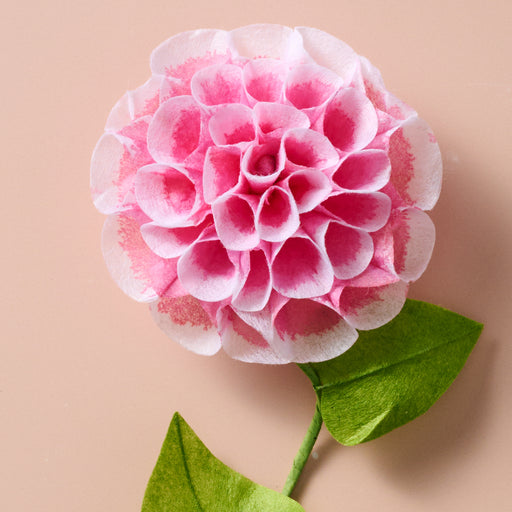 Silk Paper Dahlia Flowers - Pink