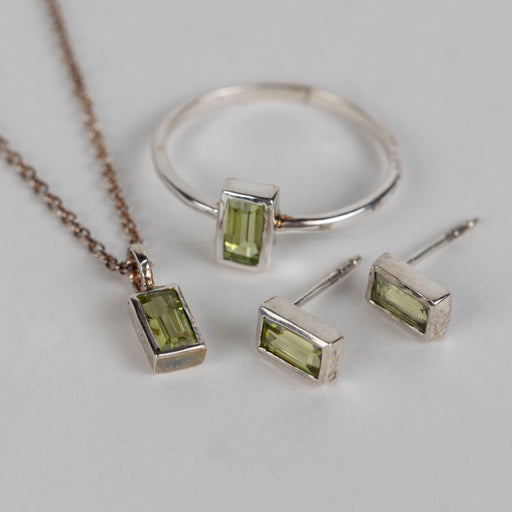 Peridot Silver Stud Earrings - Ten Thousand Villages