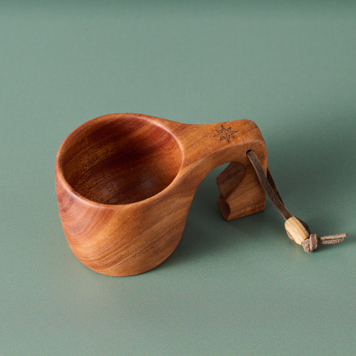 Leather & Neem Wood Kuksa Mug - Ten Thousand Villages 3